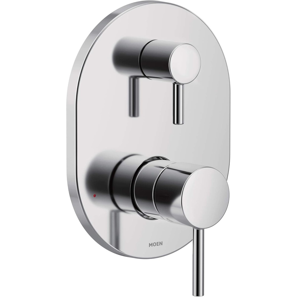 image:imageMoen Align MCORE 3Series 2Handle Shower Faucet Trim Kit Valve Required Tub and Shower Trim with Lever Handles Brushed Nickel UT3290BNChrome