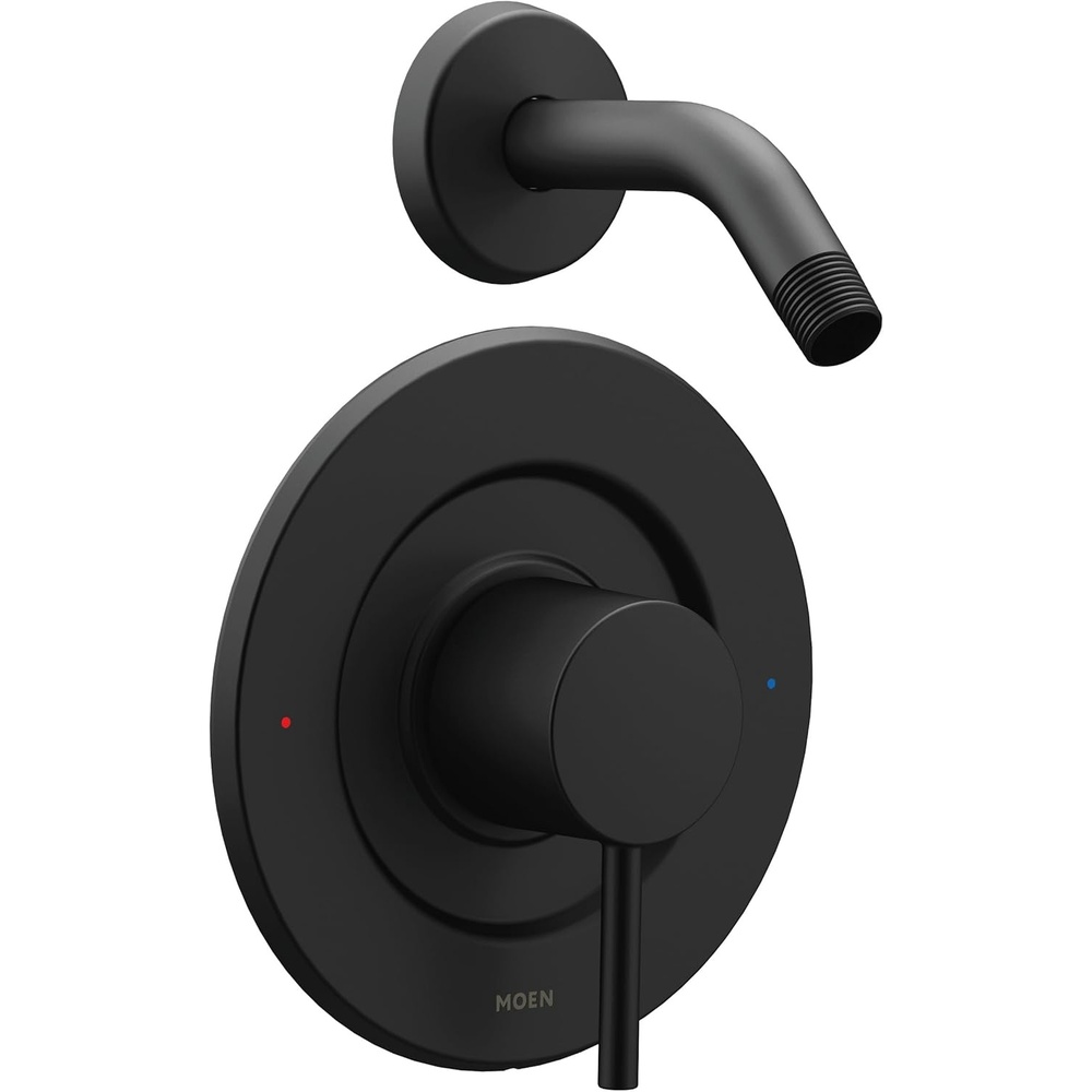 image:imageMoen Align Matte Black PosiTemp Pressure Balancing Modern Shower Trim Kit without Showerhead Valve Required T2192NHBLPack of 1