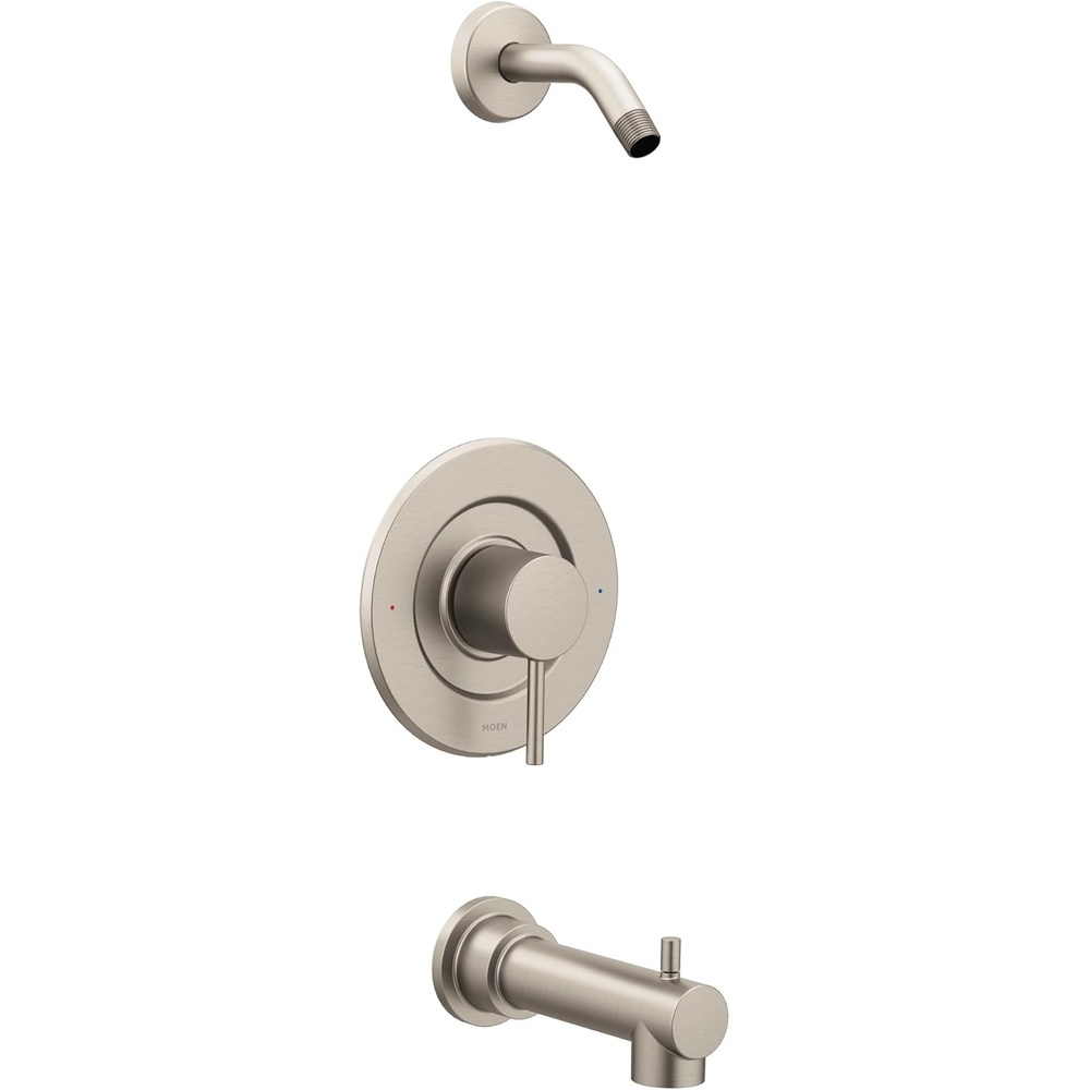image:imageMoen Align Matte Black PosiTemp Pressure Balancing Modern Tub and Shower Trim Kit without Showerhead Valve Required T2193NHBLBrushed Nickel