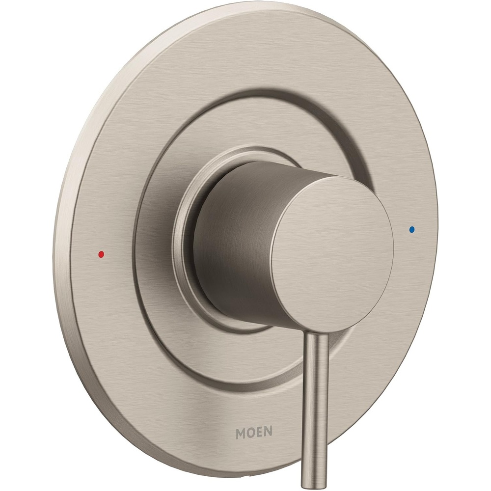 image:imageMoen Align Matte Black Pressure Balancing Modern Trim Kit Featuring Bathroom Shower Lever Handle for Temperature Adjustment PosiTemp Valve Required T2191BLBrushed Nickel