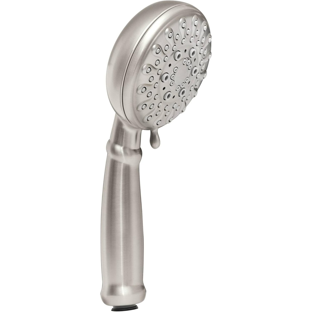 image:imageMoen Banbury Spot Resist Brushed Nickel 5Spray Hand Shower with Hose and Bracket 4Inch Diameter 23046SRN