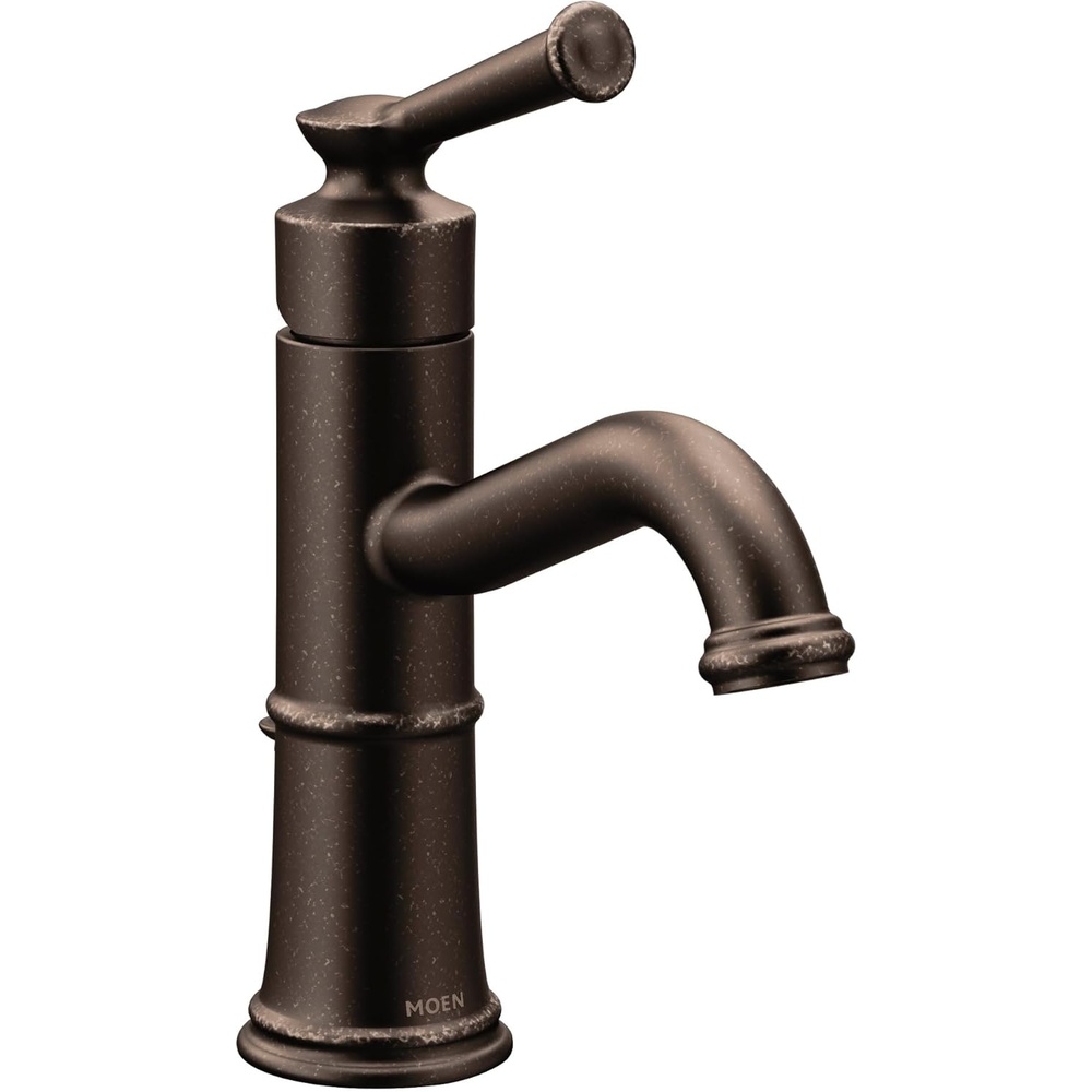 image:imageMoen Belfield Chrome OneHandle Bathroom Sink Faucet with Drain Assembly and Optional Deckplate 6402Oil Rubbed Bronze