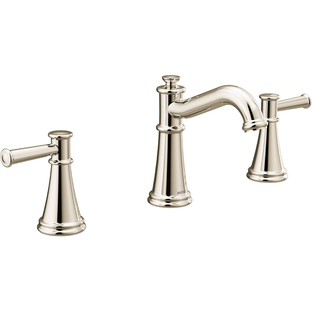 image:imageMoen Belfield Chrome TwoHandle 8Inch Widespread Bathroom Faucet Trim Kit Valve Required T6405Polished Nickel
