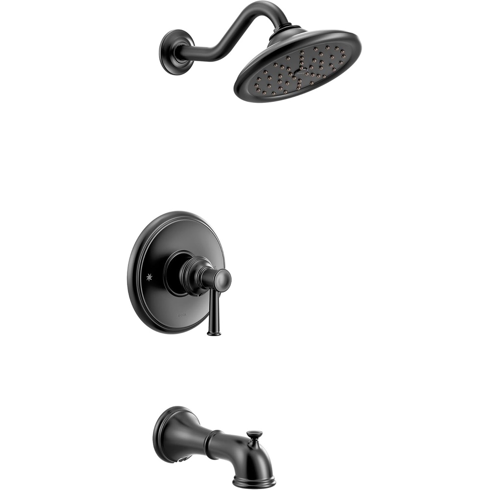 image:imageMoen Belfield Matte Black MCORE 3Series 1Handle Tub and Shower Trim Kit Valve Required UT3313BL