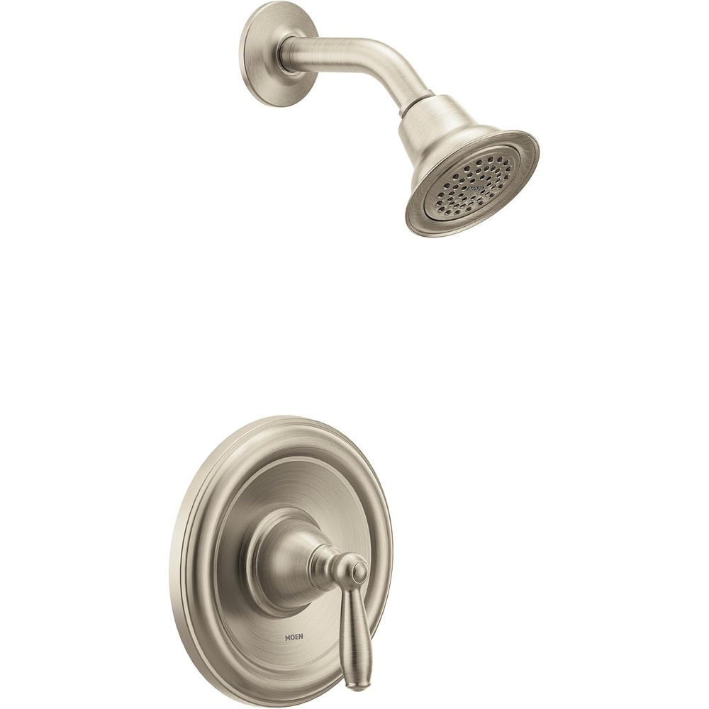 image:imageMoen Brantford Oil Rubbed Bronze PosiTemp Pressure Balancing Shower Trim Kit with Shower Head and Lever Handle Valve Required T2152ORBBrushed Nickel