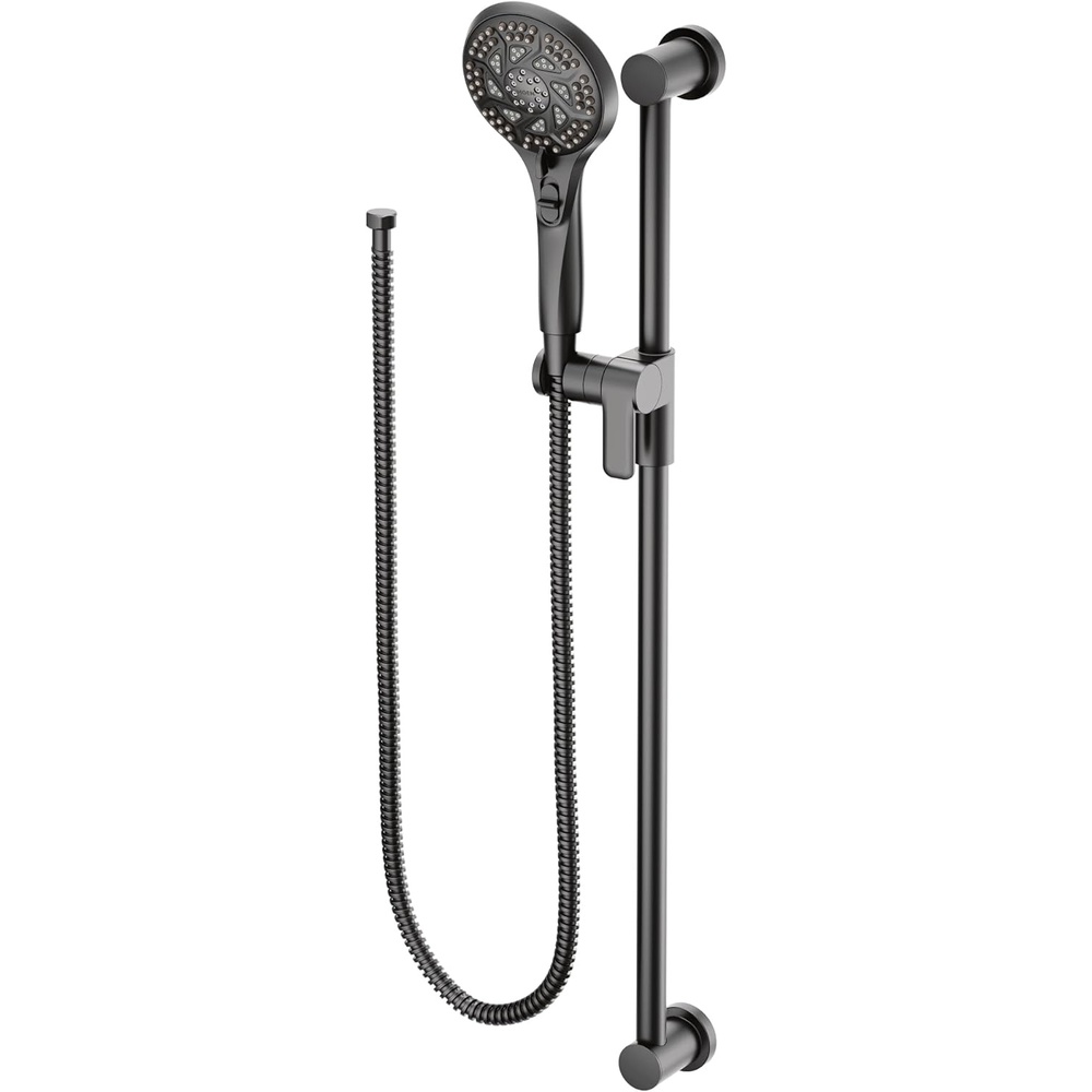 image:imageMoen Brushed Nickel 5Function Massaging Handshower with Toggle Pause Includes 30Inch Slide Bar and 69Inch Hose 3671EPBNMatte Black