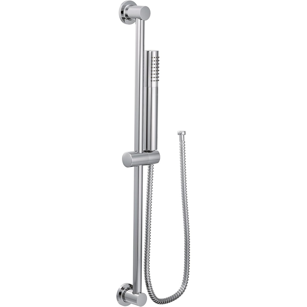 image:imageMoen Brushed Nickel Modern EcoPerformance Handshower Handheld Shower with 30Inch Slide Bar and 69Inch Metal Hose 3887EPBNChrome