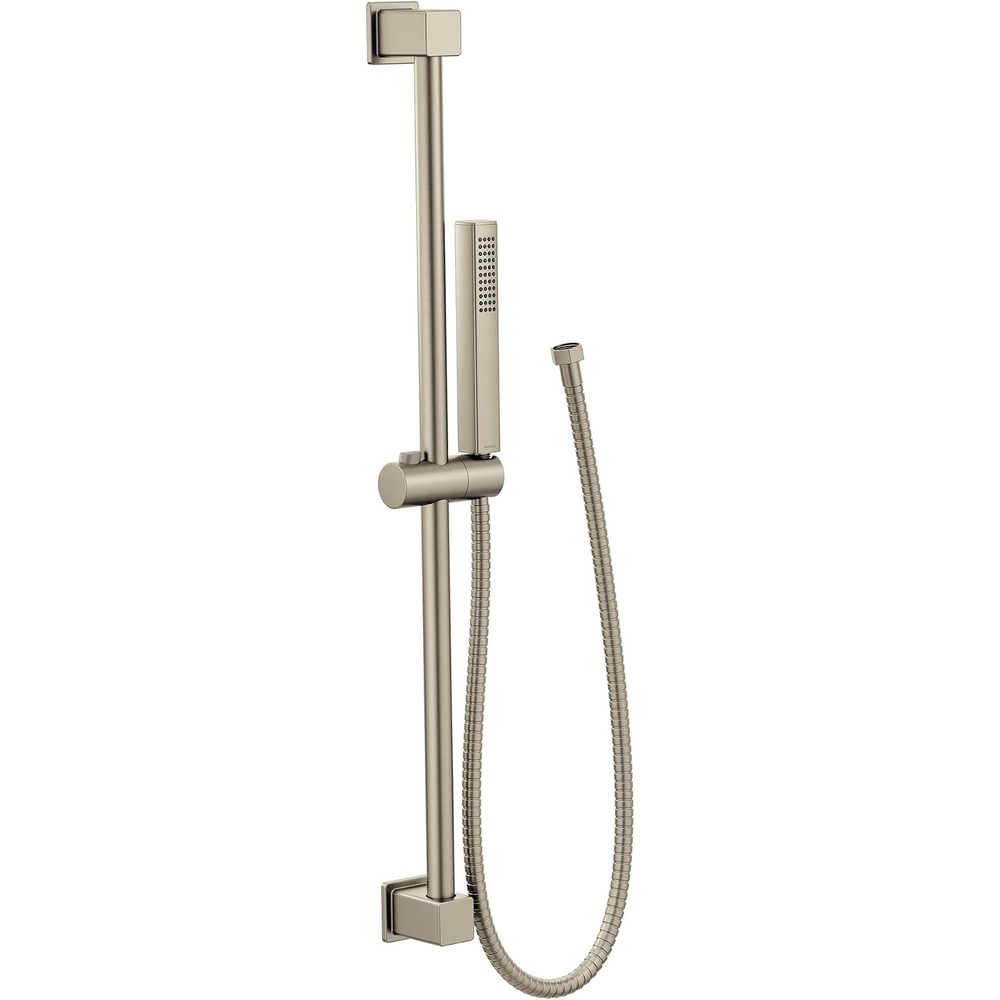 image:imageMoen Brushed Nickel OneFunction EcoPerformance Modern Handshower with 30Inch Slide Bar and 69Inch Hose 3988EPBNBrushed Nickel