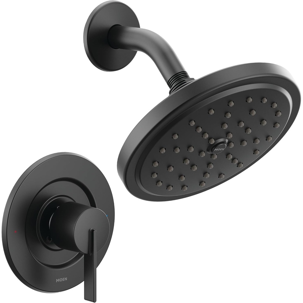 image:imageMoen Cia EcoPerformance Rain Shower Faucet Trim Kit with Wide Showerhead and Handle PosiTemp Valve Required T2262EPBGMatte Black
