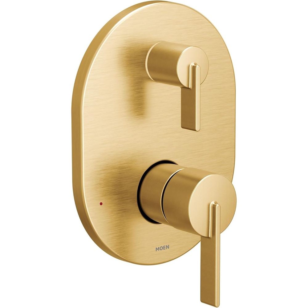 image:imageMoen Cia Matte Black MCORE 3Series 2Handle Shower Trim with Integrated Transfer Valve Valve Required UT3331BLBrushed Gold