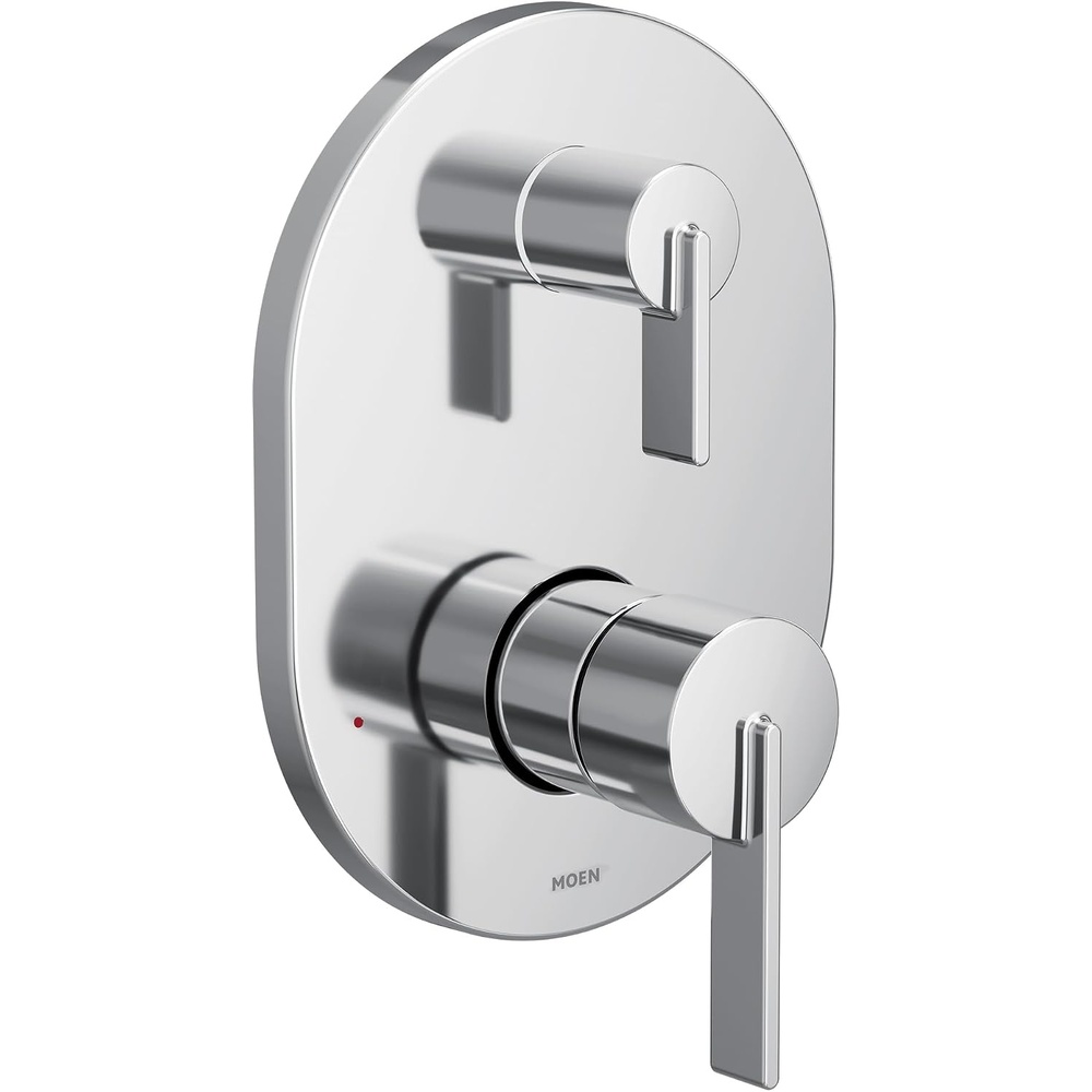 image:imageMoen Cia Matte Black MCORE 3Series 2Handle Shower Trim with Integrated Transfer Valve Valve Required UT3331BLChrome