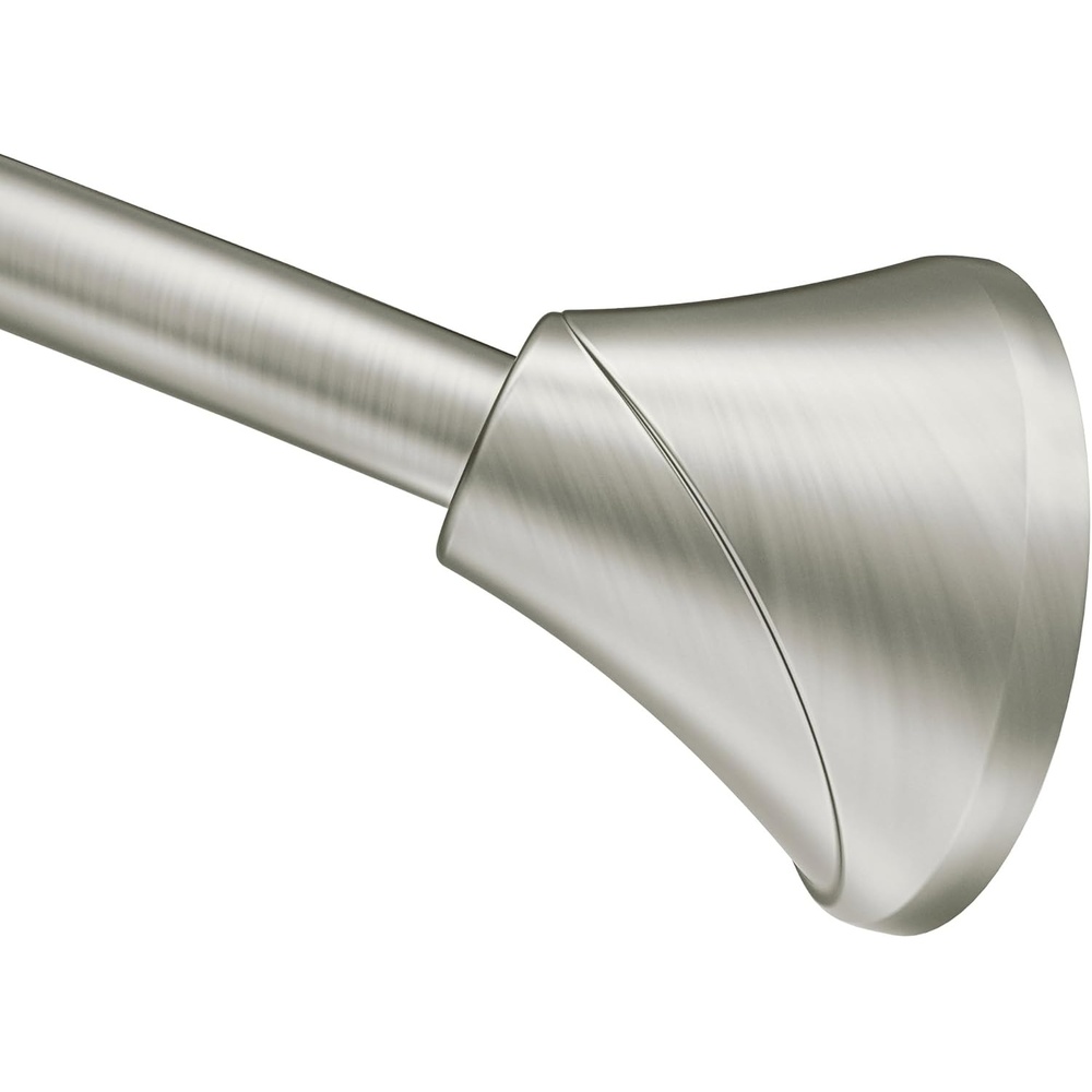 image:imageMoen Curved Tension Shower Curtain Rod 5760 in CSR2172BN Curved rod design Tension mount installation Adjustable 5760 Brushed nickel finish No drilling requiredBrushed Nickel