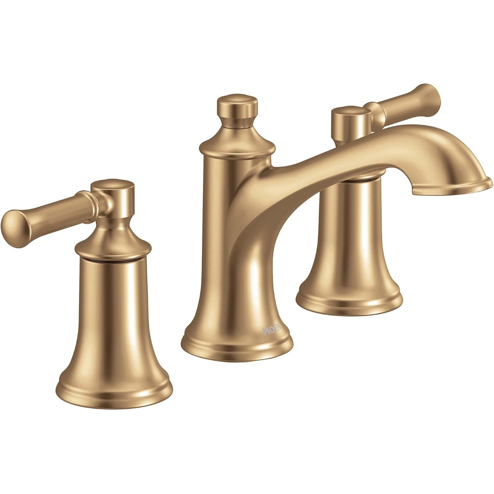 image:imageMoen Dartmoor Brushed Nickel TwoHandle High Arc Widespread Bathroom Sink Faucet for 3Hole Setups with Valve Included TV6805BNBronzed Gold