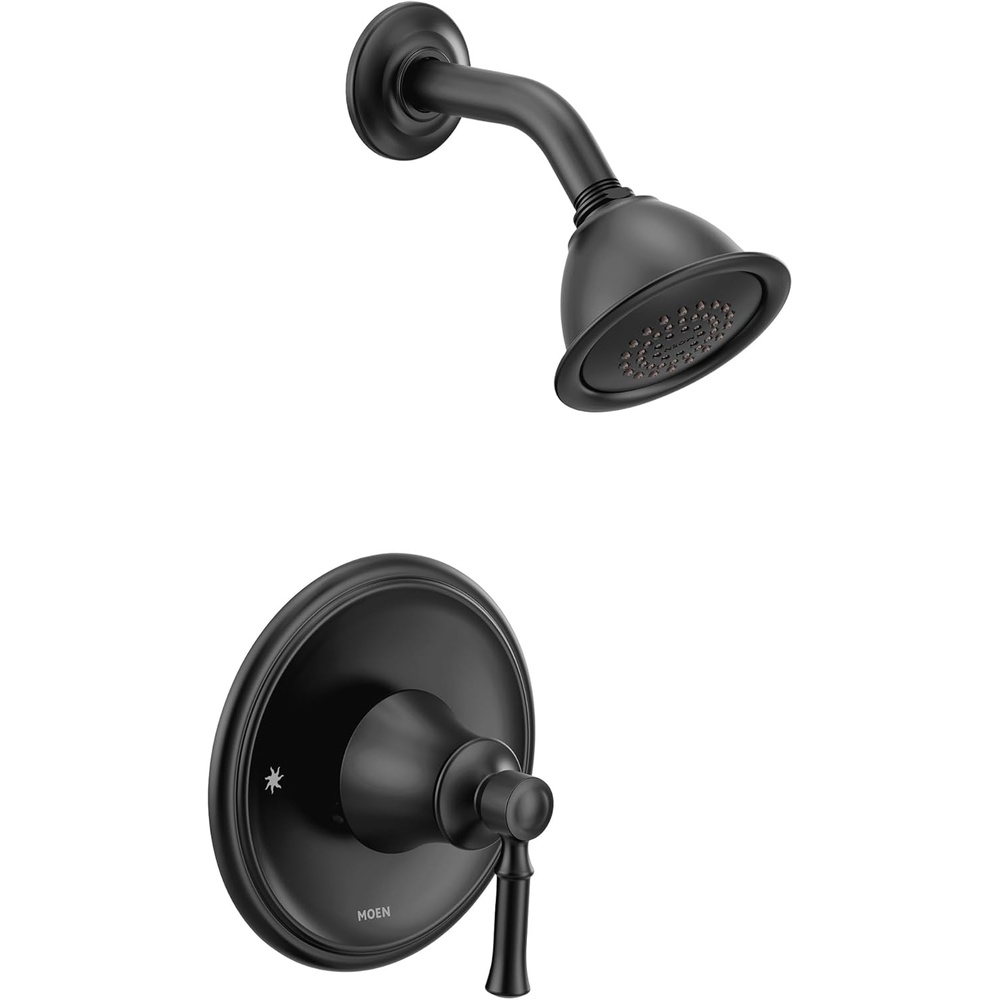 image:imageMoen Dartmoor Matte Black PosiTemp Bathroom Tub Faucet Trim Only Kit T2182BL