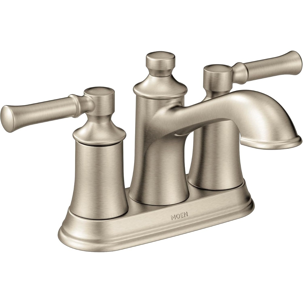 image:imageMoen Dartmoor Matte Black Traditional Two Handle Centerset Bathroom Sink Faucet 6802BLBrushed Nickel