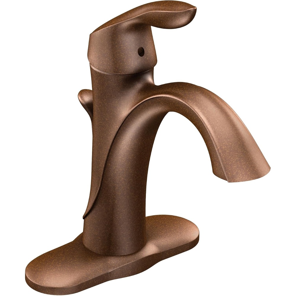 image:imageMoen Eva Brushed Nickel OneHandle Single Hole Bathroom Sink Faucet with Optional Deckplate and Available Vessel Sink Extension Kit 6400BNOil Rubbed Bronze