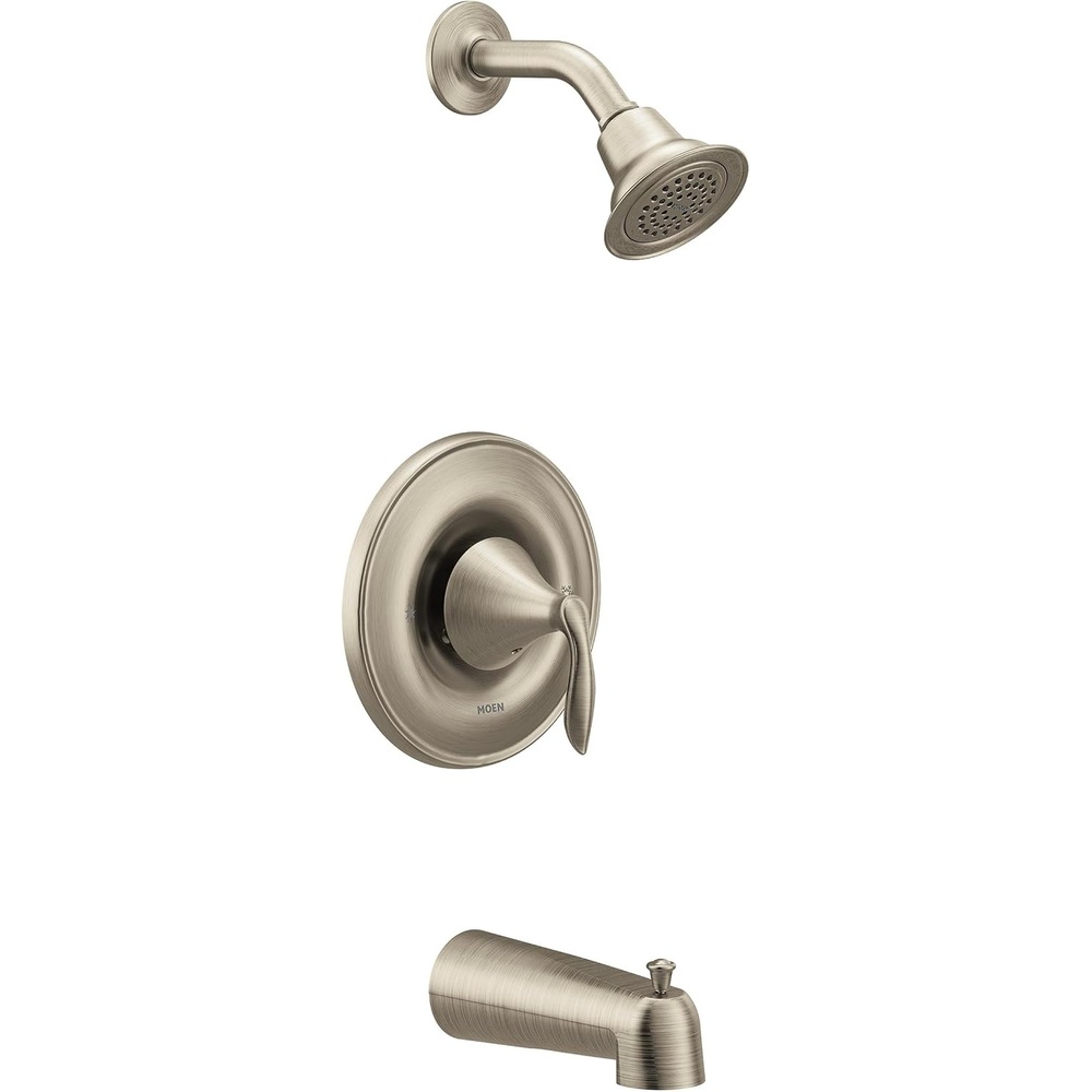 image:imageMoen Eva Chrome PosiTemp Tub and Shower Trim Kit Valve Required T2133Brushed Nickel