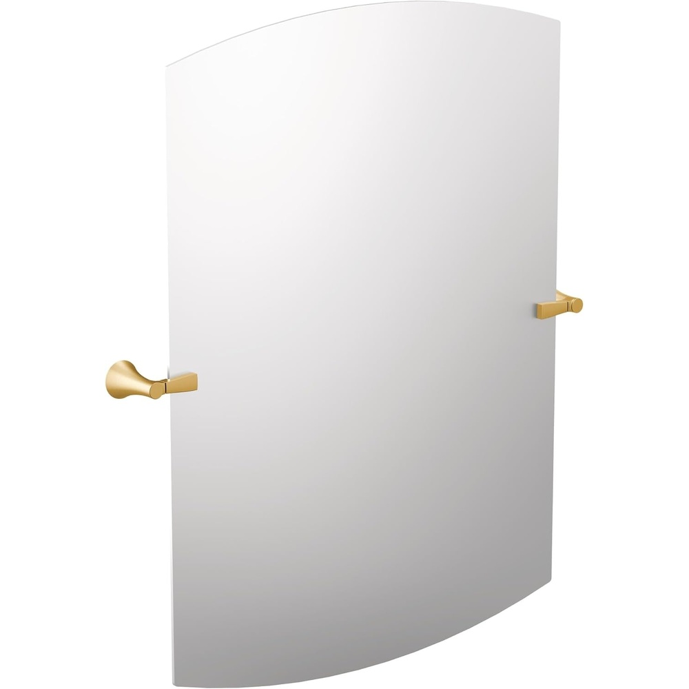 image:imageMoen Flara Chrome Modern Square 28 W x 3775 H Tilting Wall Mount Bathroom Mirror YB0392CHBrushed Gold