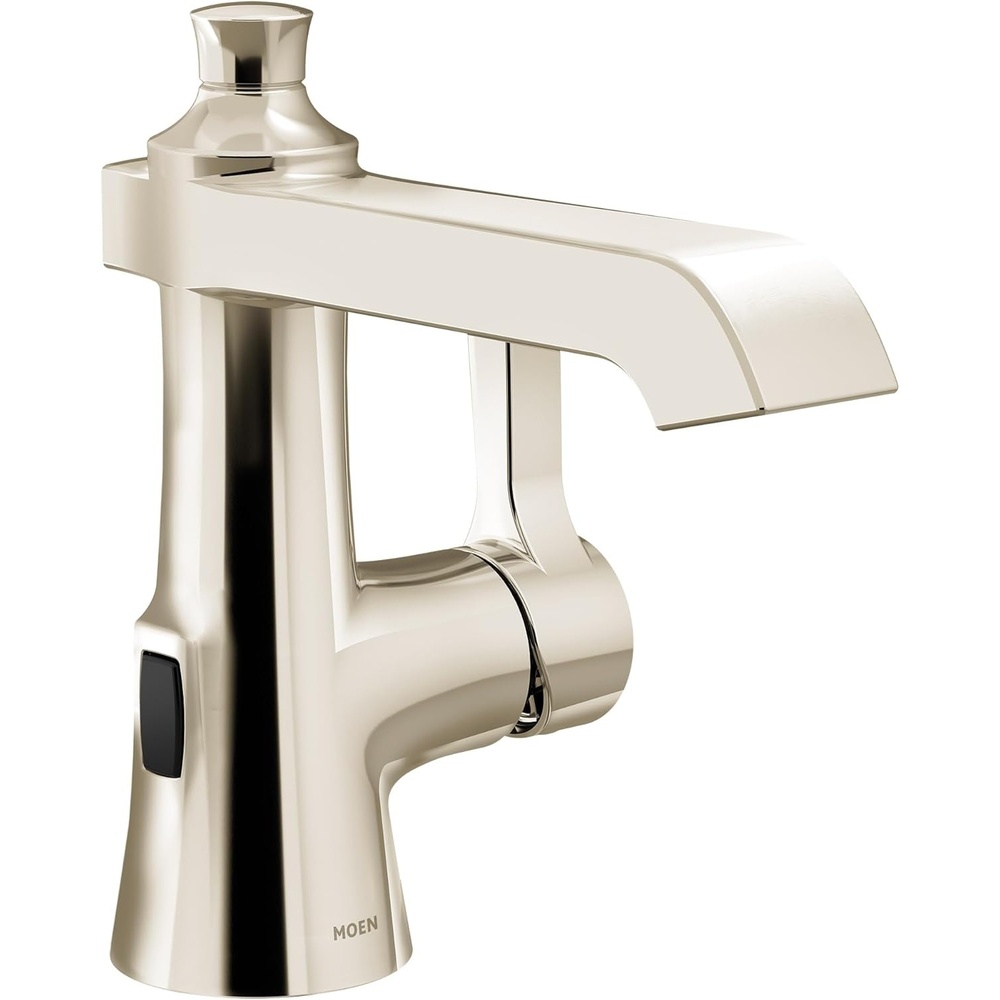 image:imageMoen Flara Polished Nickel Motionsense Wave Touchless Single Handle Bathroom Sink Faucet S6981EWNL