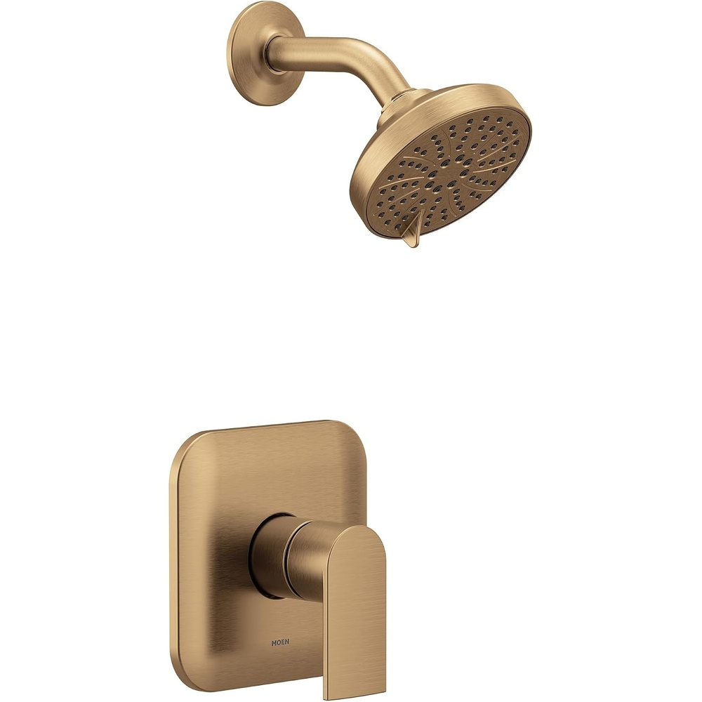 image:imageMoen Genta LX MCORE 2Series Shower Trim Kit with Showerhead and Lever Handle Valve Required Matte Black UT2472EPBLBronzed Gold
