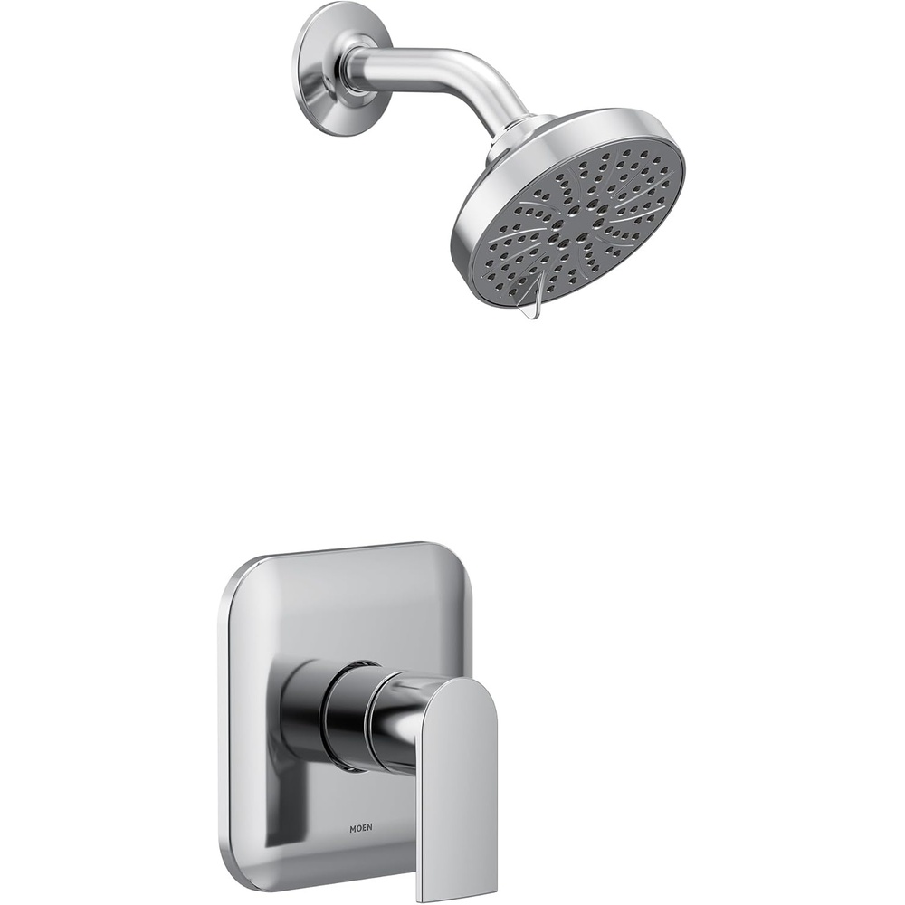 image:imageMoen Genta LX MCORE 2Series Shower Trim Kit with Showerhead and Lever Handle Valve Required Matte Black UT2472EPBLChrome