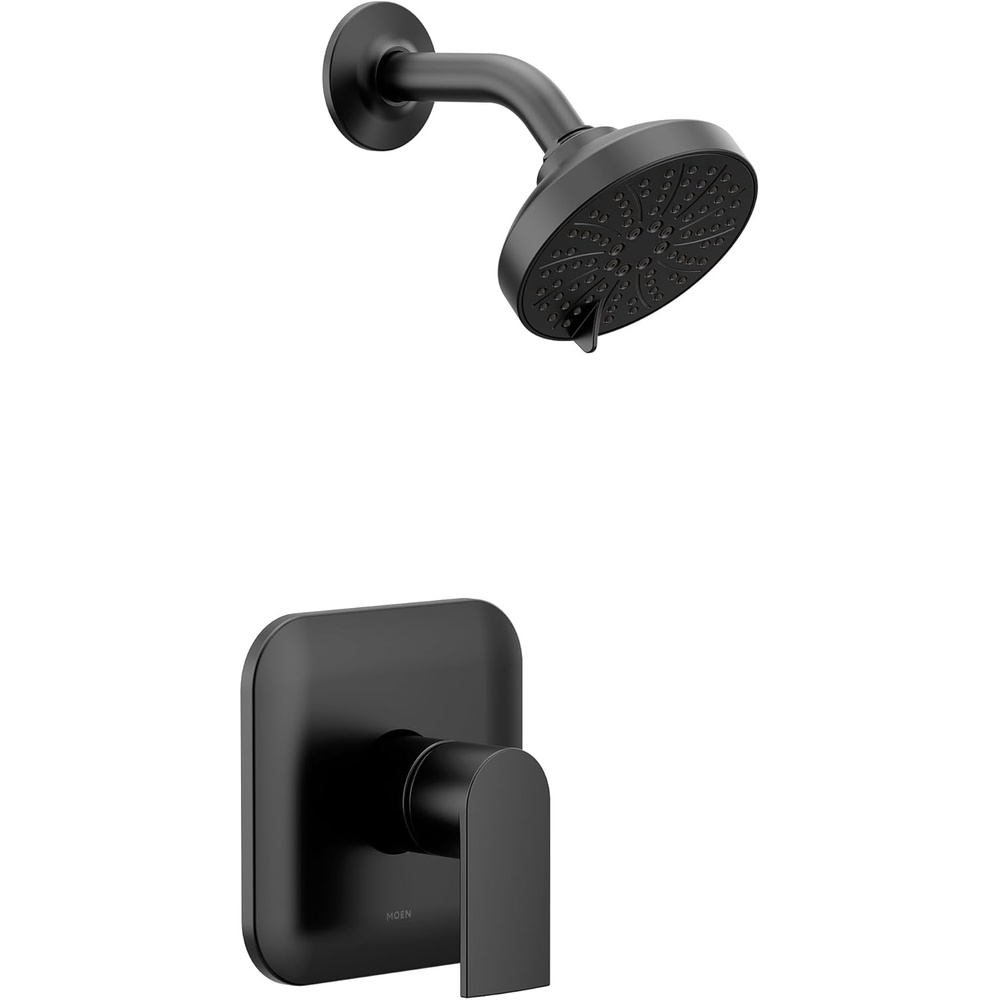 image:imageMoen Genta LX MCORE 2Series Shower Trim Kit with Showerhead and Lever Handle Valve Required Matte Black UT2472EPBLMatte Black
