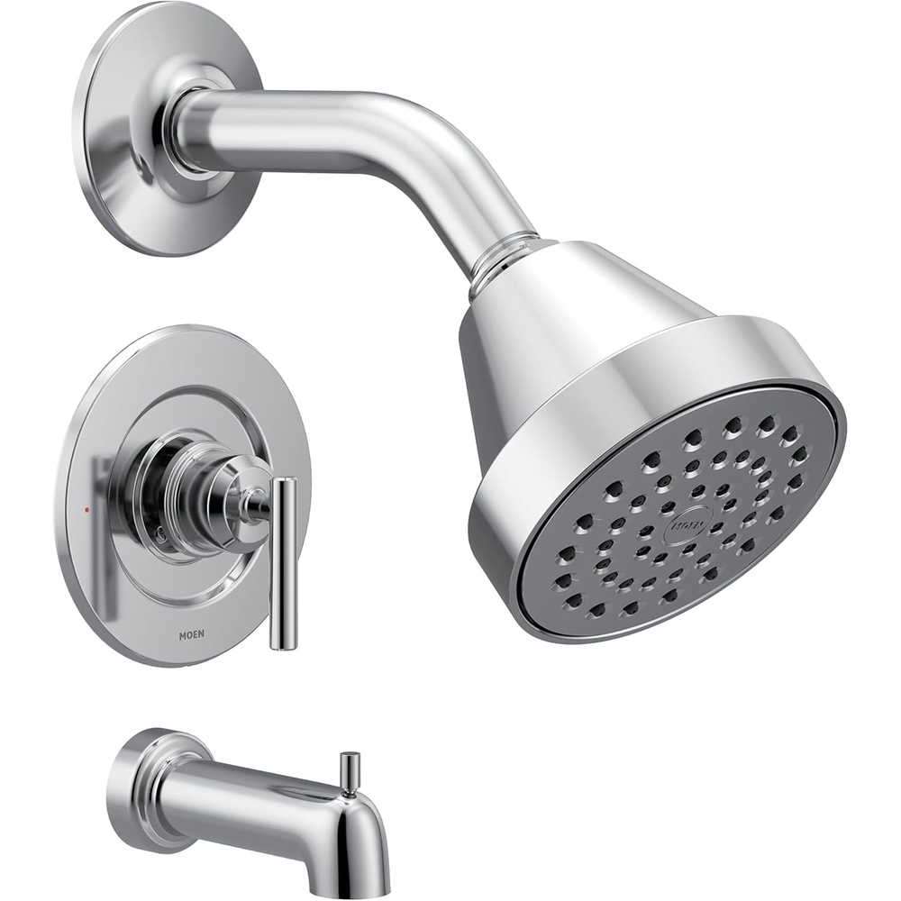 image:imageMoen Gibson Chrome Pressure Balancing EcoPerformance Showerhead Shower Handle and Tub Spout PosiTemp Valve Required T2903EPChrome