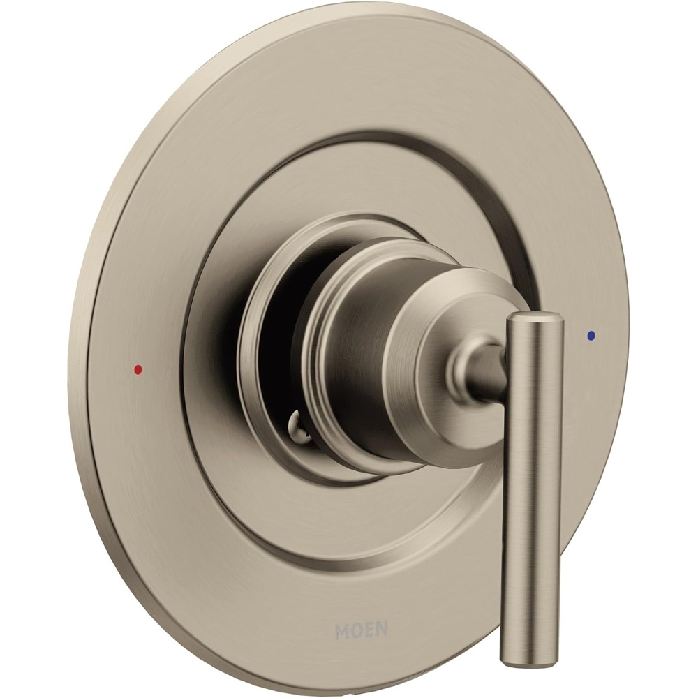 image:imageMoen Gibson Pressure Balancing Modern Shower Lever Handle PosiTemp Valve Required Matte Black T2901BLBrushed Nickel