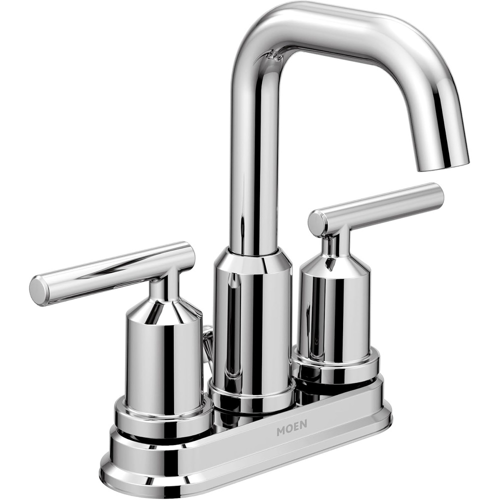 image:imageMoen Gibson TwoHandle Centerset High Arc Modern Bathroom Faucet with Drain Assembly Chrome 6150Chrome