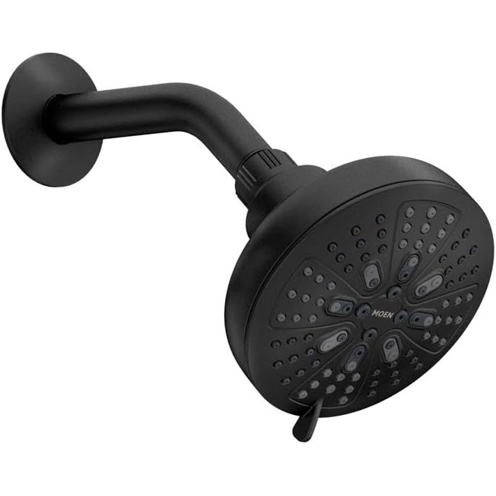 image:imageMoen Hydro Energetix Matte Black High Pressure Shower Head with Handheld Sprayer Featuring 8 Spray Settings 200W0BL