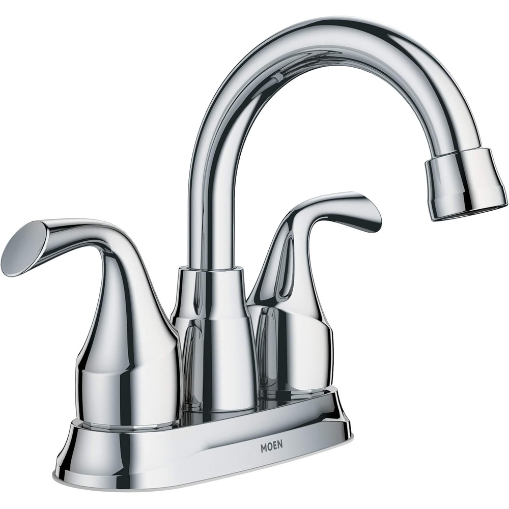 image:imageMoen Idora Chrome TwoHandle Centerset Bathroom Sink Faucet with Drain Assembly 84115Chrome