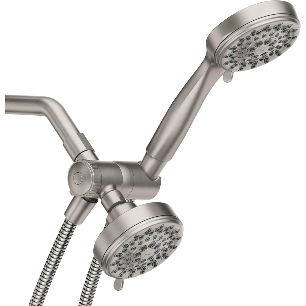 image:imageMoen Ignite Brushed Nickel FiveFunction 334 Diameter 5Function Shower Spray Head with Handheld Showerhead 20016SRNPack of 1
