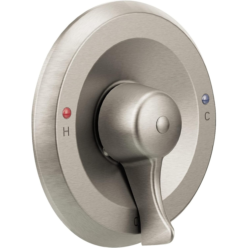 image:imageMoen MDura PosiTemp Shower Trim Kit Commercial 7Inch Classic Shower Valve Control Trim Kit Valve Required Sold Separately Brushed Nickel T8370CBN7Inch Shower Trim Kit
