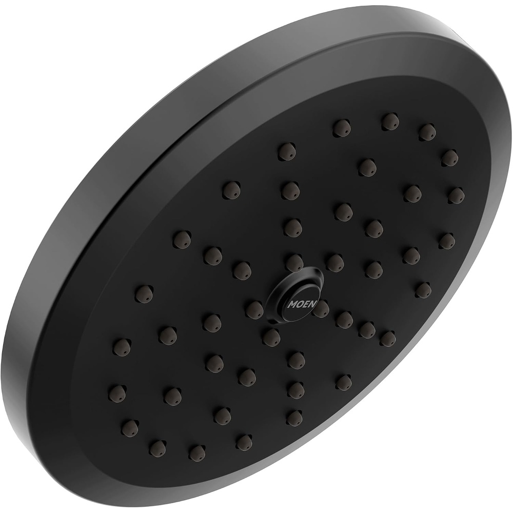 image:imageMoen Matte Black OneFunction 634 Inch Wide EcoPerformance Rain Showerhead with Immersion Rainshower Technology S178EPBL