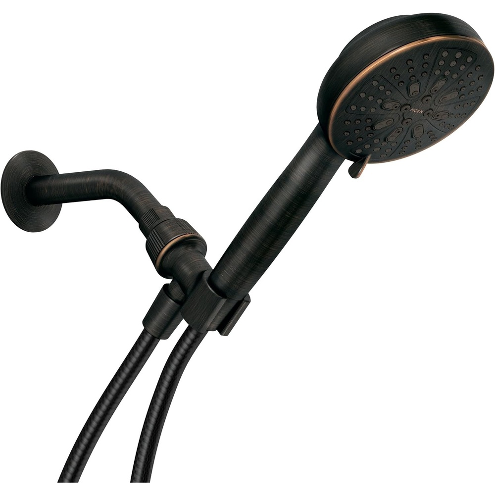 image:imageMoen Mediterranean Bronze Hydro Energetix High Pressure Shower Head with Handheld Sprayer Featuring 8 Spray Settings 200H0BRBPack of 1