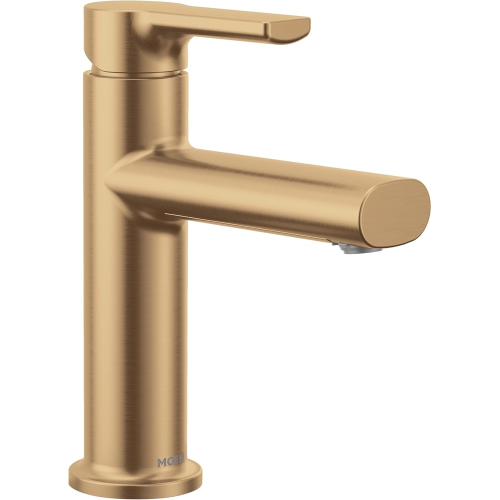 image:imageMoen Meena Bronzed Gold OneHandle Single Hole Modern Bathroom Sink Faucet with Optional Deckplate and Drain Assembly 84794BZGBronzed Gold