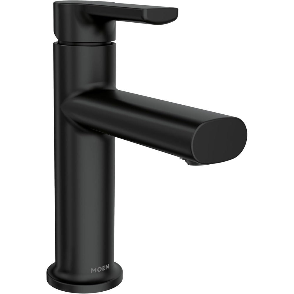 image:imageMoen Meena Bronzed Gold OneHandle Single Hole Modern Bathroom Sink Faucet with Optional Deckplate and Drain Assembly 84794BZGMatte Black