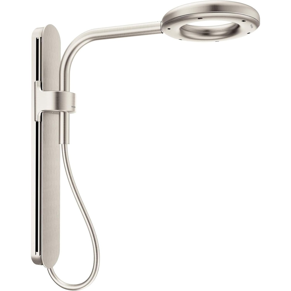 image:imageMoen N207R0BL Spa Shower Rainshower Matte BlackSpot Resist Brushed Nickel