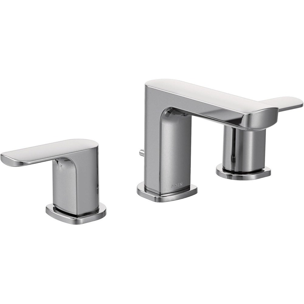 image:imageMoen Rizon Matte Black TwoHandle Widespread Bathroom Faucet Valve Required T6920BLChrome