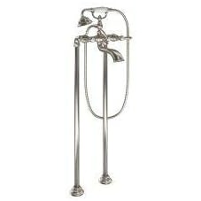 image:imageMoen S22110BN Weymouth Two Handle Tub Filler with LeverHandles and Handshower Brushed Nickel
