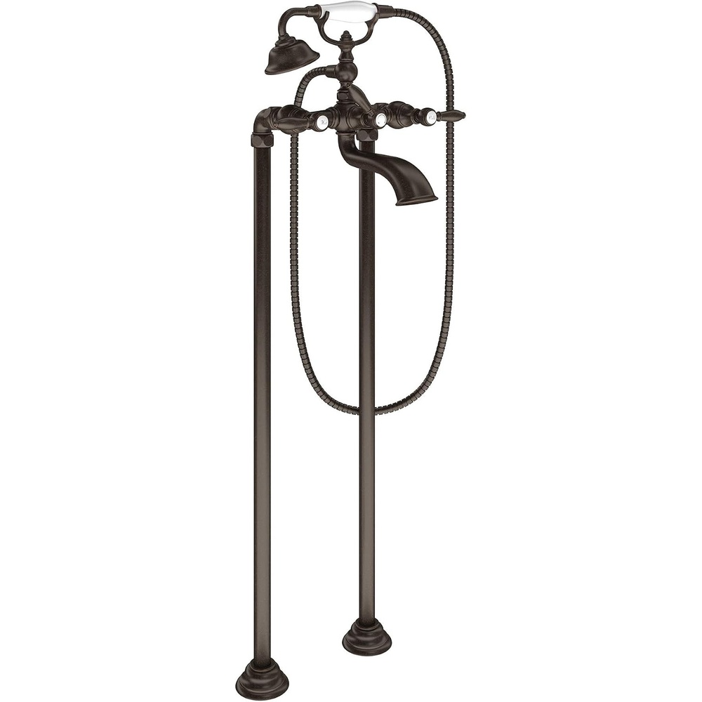 image:imageMoen S22110ORB Weymouth Two Handle Tub Filler with LeverHandles and Handshower Oil Rubbed Bronze