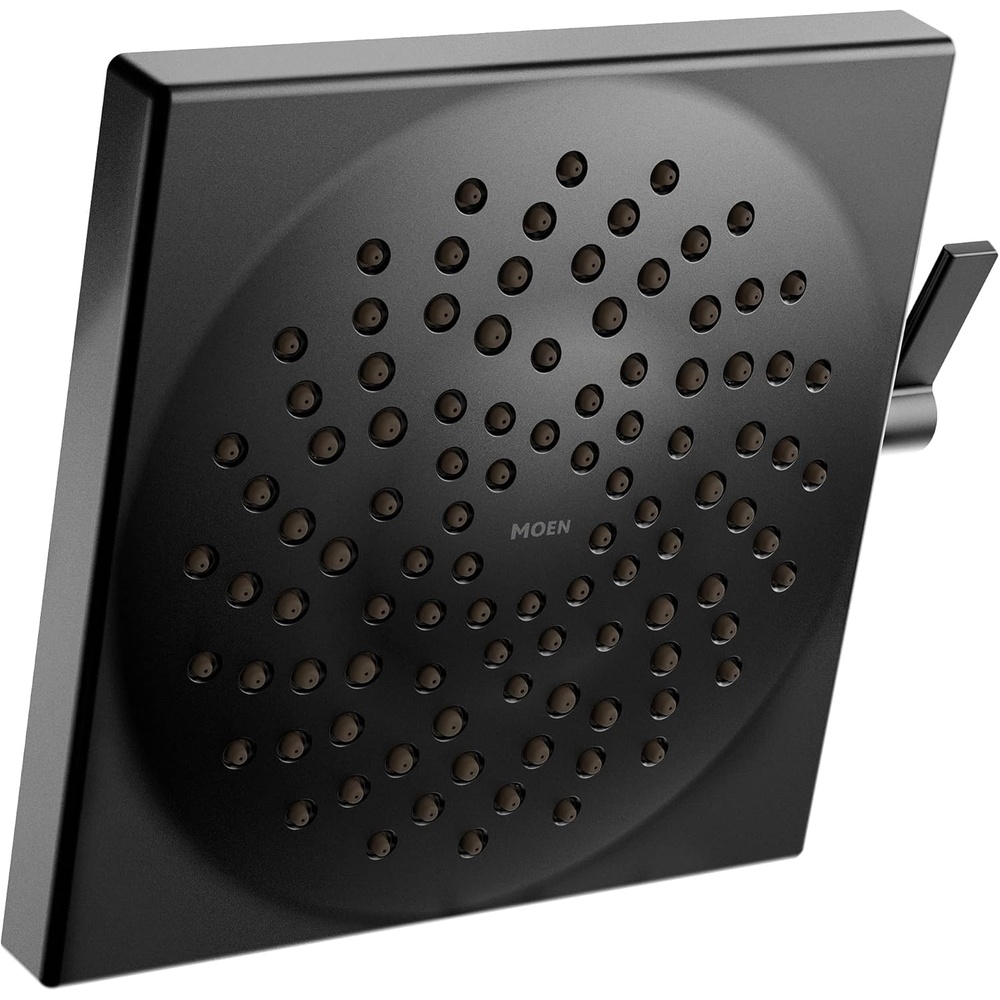 image:imageMoen S6345EPBL Showering AccPremium TwoFunction 8 Diameter Spray Head EcoPerformance Rainshower Matte Black