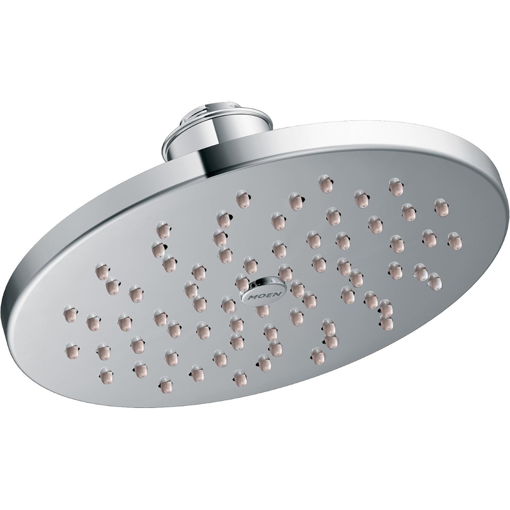 image:imageMoen S6360 8 SingleFunction Rainshower Showerhead with Immersion Technology at 25 GPM Flow Rate ChromeChrome