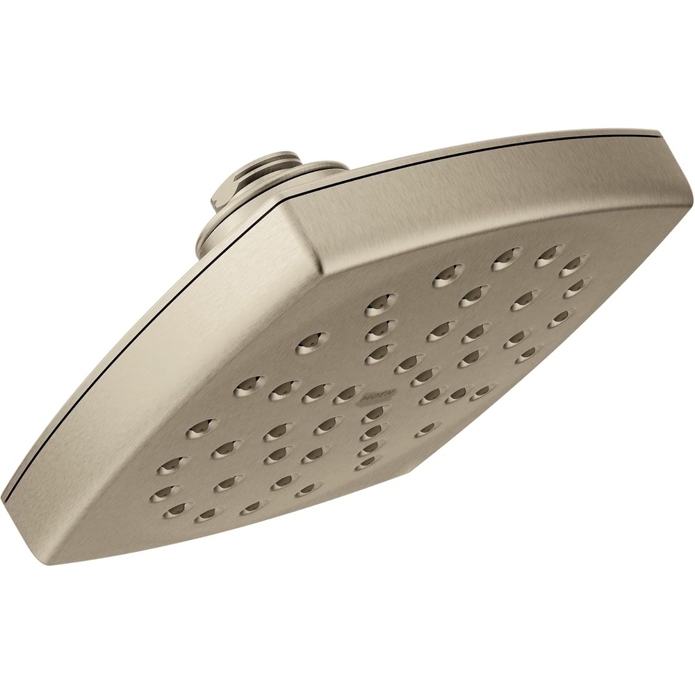 image:imageMoen S6365EPBN Voss 6 SingleFunction EcoPerformance Rainshower Showerhead with Immersion Technology Brushed NickelBrushed Nickel