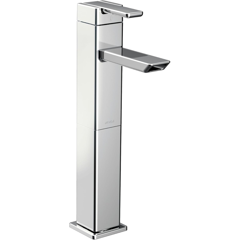 image:imageMoen S6711 90Degree OneHandle Vessel Sink Modern Bathroom Faucet ChromeChrome