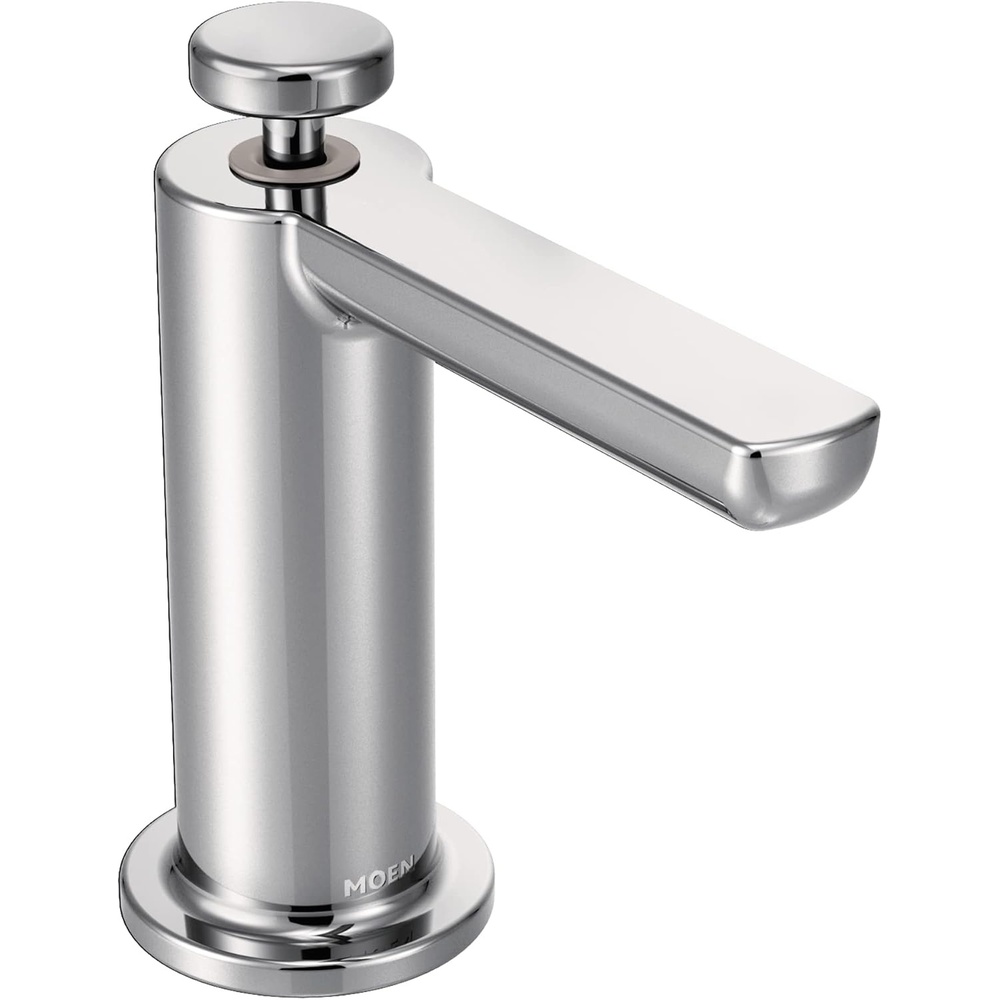 image:imageMoen Spot Resist Stainless Modern Deck Mounted Kitchen Soap Dispenser with AbovetheSink Refillable Bottle S3947SRSChrome