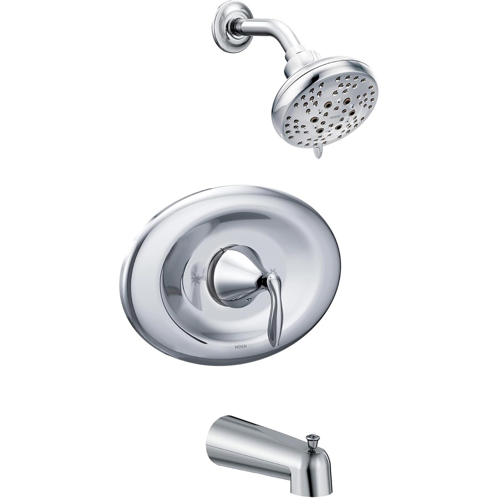 image:imageMoen T2139EP Eva PosiTemp EcoPerformance Tub and Shower Trim Kit Valve Required Chrome