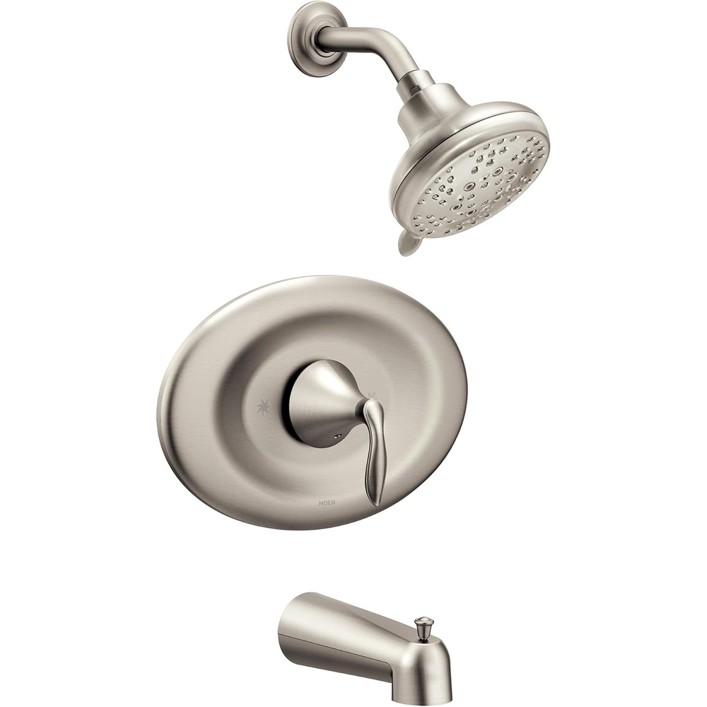 image:imageMoen T2139EPBN Eva PosiTemp EcoPerformance Tub and Shower Trim Kit Valve Required Brushed NickelBrushed Nickel