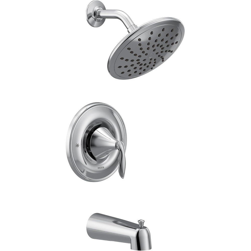 image:imageMoen T2233EP Eva Tub Shower System with Rainshower Showerhead without Valve ChromePack of 1