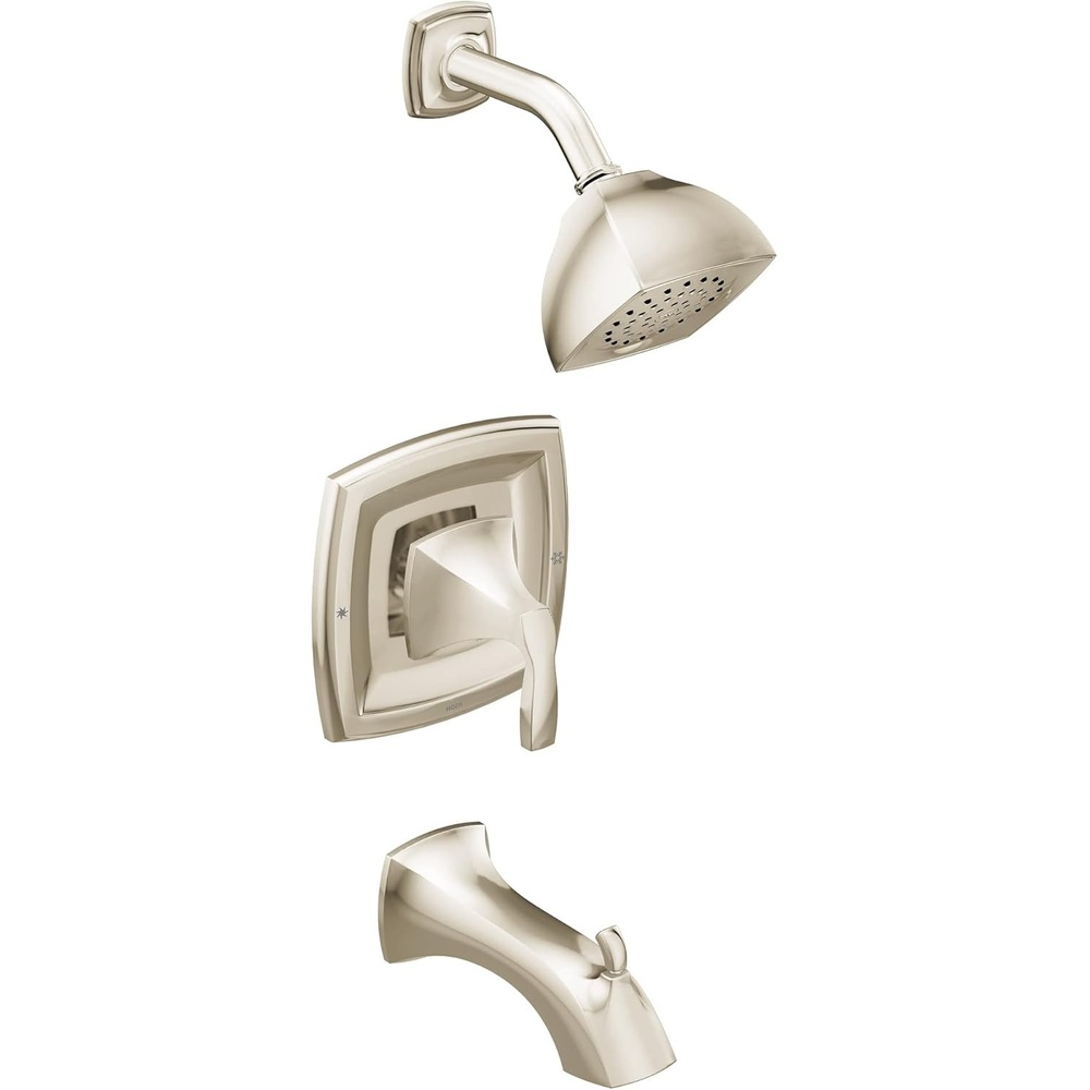 image:imageMoen T2693EPNL Voss PosiTemp Pressure Balancing EcoPerformance Tub and Shower Trim Kit Valve Required Polished Nickel